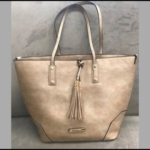 Soft Gold Tassel Tote, Boutique -NWT